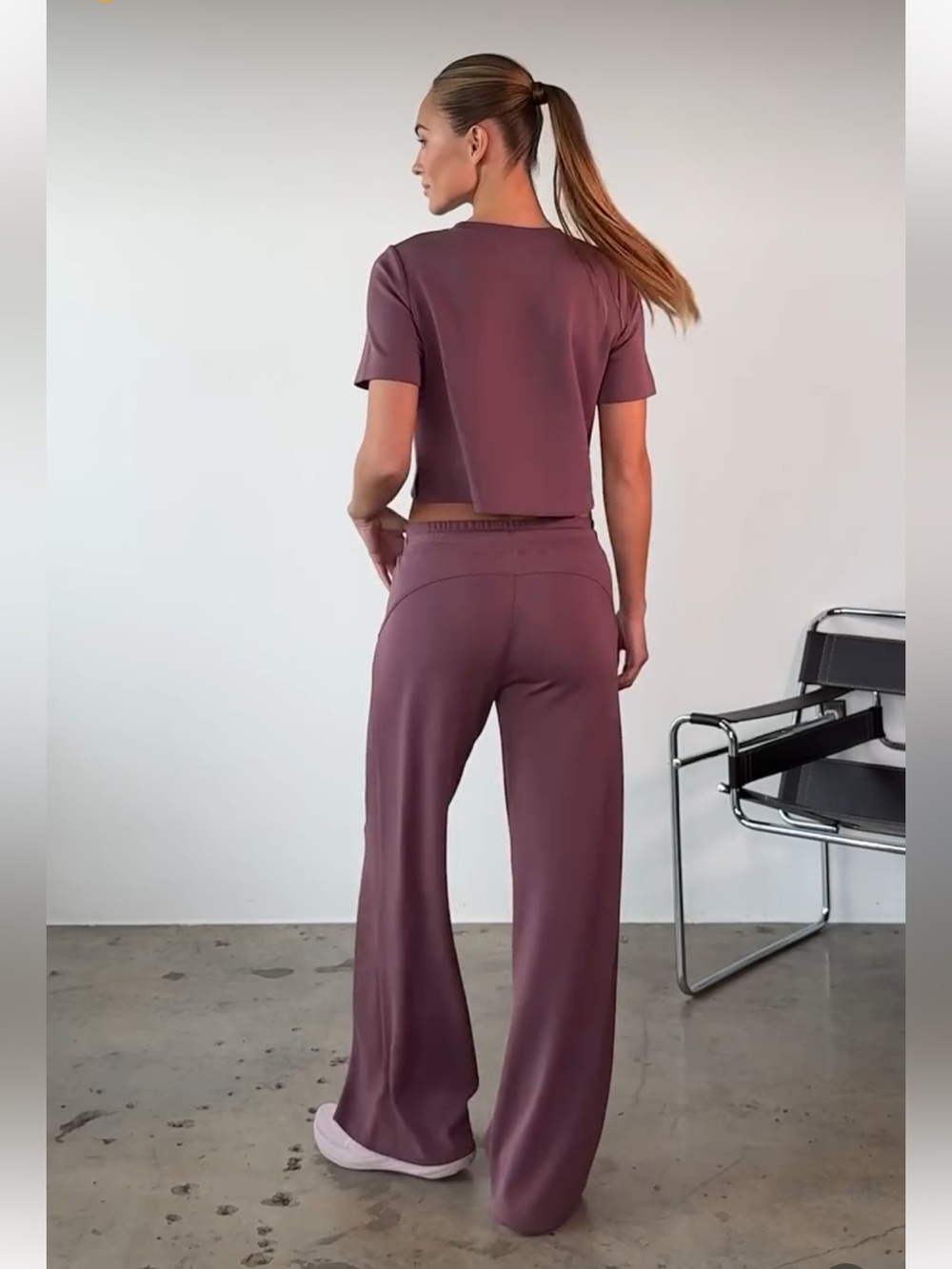 NWT Noli Shop Daphne 2 Piece Modal Lounge Set T Shirt & Wide Leg Pants size S - Picture 5 of 10